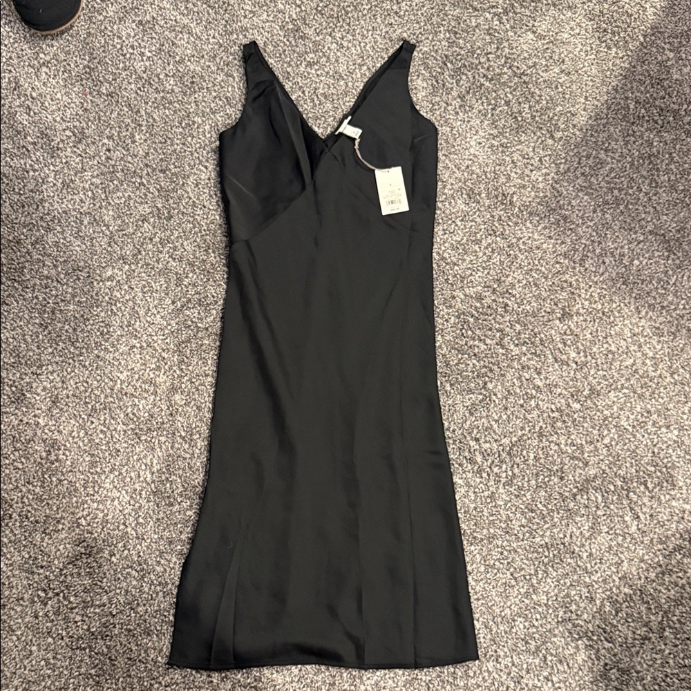 A New Day Black Sheath Midi Dress - Small